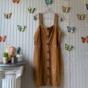 Gold mid length dress